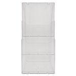 Distributeur De Prospectus Vertical 3 Compartiments A4 - Cristal - X 2 - Exacompta