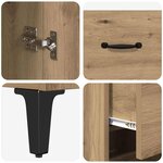 vidaXL Haut Armoire Montage mural Chêne artisanal 69 5 x 34 x 180 cm