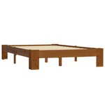 vidaXL Cadre de lit Marron clair Bois de pin massif 120x200 cm