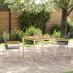 Ensemble de salle à manger de jardin 3 pièces en bois d'acacia solide vidaXL