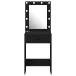 vidaXL Coiffeuse Chêne noir 50 x 41 x 135 cm Bois d'ingénierie