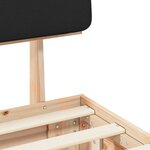 vidaXL Cadre de lit avec tête de lit rembourrée Noir 150 x 200 cm