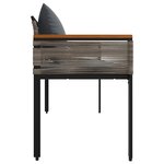 vidaXL Banc extérieur Gris et Gris foncé 117 x 54 x 74.5 cm polyrotin