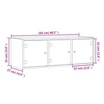 vidaXL Armoire murale avec portes en verre sonoma gris 102x37x35 cm