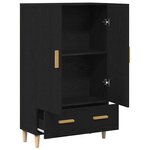 vidaXL Haut Armoire Chêne noir 70 x 31 x 115 cm Bois d'ingénierie