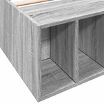 vidaXL Cadre de lit sans matelas sonoma gris 100x200 cm
