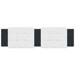 vidaXL Coussin de tête de lit Zadar blanc et noir 180 cm similicuir