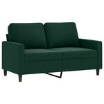 vidaXL Ensemble de canapés 3 Pièces avec coussins Vert foncé Velours