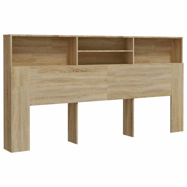 vidaXL Armoire de tête de lit chêne sonoma 200x19x103 5 cm