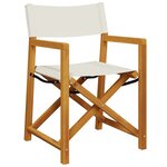 vidaXL Chaises de réalisateur pliables lot de 2 blanc crème tissu