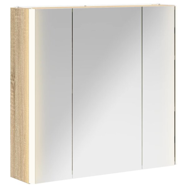 vidaXL Armoire Miroir de Salle de Bain Chêne Sonoma