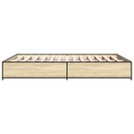 vidaXL Cadre de lit sans matelas chêne sonoma 150x200 cm