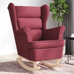 vidaXL Chaise à bascule rouge bordeaux 74x90x102 cm tissu