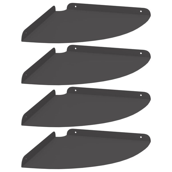 vidaXL Étagère Flottante d'Angle 4 pc Noir 30 x 30 x 2 cm