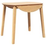 vidaXL Table à manger naturel bois massif et caoutchouc