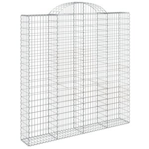 vidaXL Panier de gabions arqué 200x30x200/220 cm Fer galvanisé
