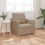 vidaXL Canapé-lit au sol 2-en-1 Cappuccino 74x77x81 cm Faux cuir