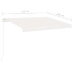 vidaXL Auvent automatique sur pied 350x250 cm Crème