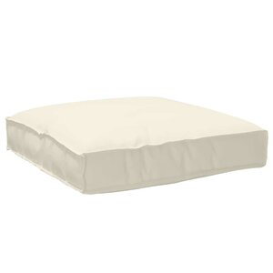 vidaXL Coussin pour assise de palette Crème 80 x 80 x 12 cm