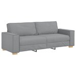 vidaXL Canapé 3 places Gris clair 220x78x84 cm Tissu