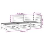 vidaXL Canapé de jardin et repose-pieds 2 places bois de pin massif