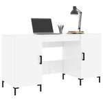 vidaXL Bureau Blanc brillant 140x50x75 cm Bois d'ingénierie