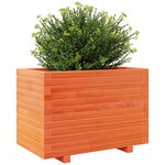 vidaXL Jardinière cire marron 70x40x49 5 cm bois de pin massif