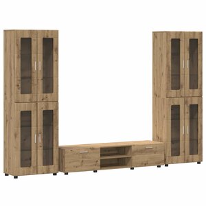 vidaXL Ensemble meuble TV FLORIN Chêne artisanal Bois d'ingénierie