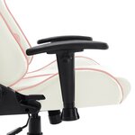 vidaXL Chaise de jeu Blanc et rose Cuir artificiel