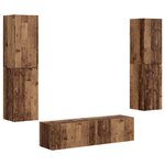 vidaXL Ensemble meuble TV 6 Pièces Bois Ancien Bois d'ingénierie