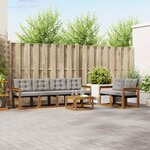 vidaXL Ensemble de canapés d'extérieur 7 Pièces Gris Naturel et Clair