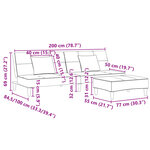 vidaXL Canapé-lit à 2 places avec repose-pied vert foncé velours