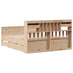 vidaXL Lit bibliothèque sans matelas 180x200 cm bois massif de pin