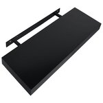 vidaXL Étagères murales flottantes 2 Pièces Noir 40x20x3 8 cm