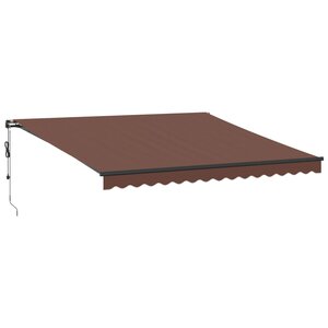 vidaXL Auvent rétractable automatique marron 400x350 cm