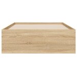 vidaXL Cadre de lit et tiroirs chêne sonoma 100x200 cm bois ingénierie