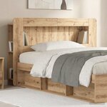 vidaXL Cabinet de Tête de Lit Chêne artisanal 160 cm Bois d’ingénierie