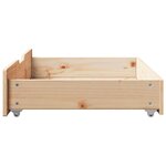 vidaXL Tiroirs sous le lit avec roulettes 2 Pièces 80x55x17 cm pin massif