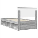 vidaXL Cadre de lit Gris Sonoma 75 x 190 cm Bois d'ingénierie