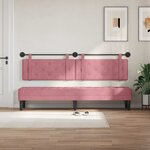 vidaXL Tête de lit suspendue Rose Velours