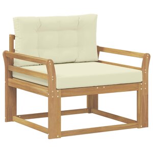 vidaXL Sofa de milieu extérieur Polyester Blanc
