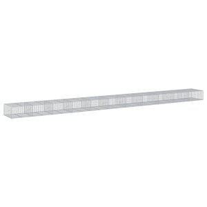 vidaXL Panier gabion avec couvercle 1100x100x50 cm fer galvanisé