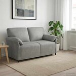 vidaXL Sofa 2 places Gris clair 158 x 83 x 95 cm Velours