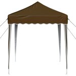 vidaXL Tente de fête pop-up 195 x 195 x 245 cm Taupe Tissu Oxford