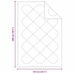 vidaXL Duvet avec Oreiller Autre 2 Pièces Blanc 135 x 200 cm Microfibre