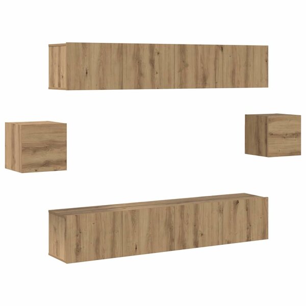 vidaXL Ensemble meuble TV 6 Pièces Artisan ancien 80 x 30 x 30 cm
