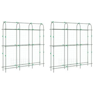 vidaXL Treillis de jardin pour plantes grimpantes 2 Pièces forme en U