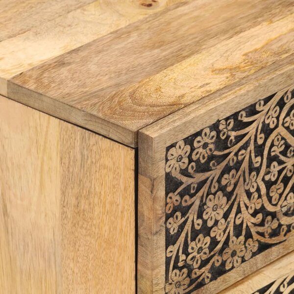 vidaXL Tables de chevet 2 Pièces 40x33x46 cm Bois de manguier solide