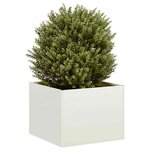 vidaXL Jardinière blanc 40x40x30 cm acier