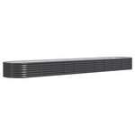 vidaXL Lit surélevé de jardin Acier galvanisé Anthracite